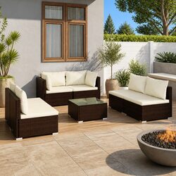 Specifications of 7 Piece Garden Lounge Set with Cushions