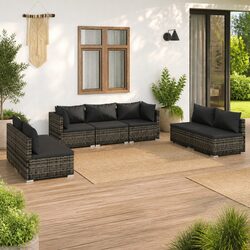 7 Piece Outdoor Lounge Set: Dimensions & Materials