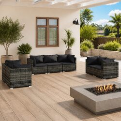 Specifications of 7-Piece Garden Lounge Set in Grey