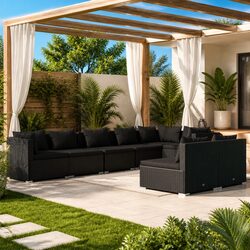 8 Piece Modular Outdoor Garden Lounge Set Specifications