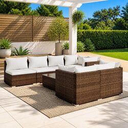 Modular 8-Piece Garden Lounge Set: Specifications and Features