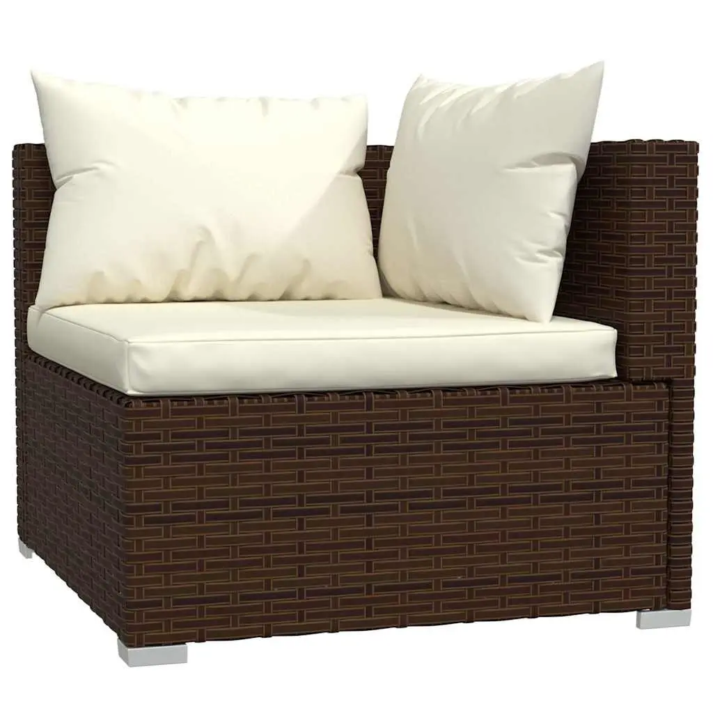 Poly Rattan Garden Lounge Set 8 Piece Outdoor Patio Furniture with Cushions