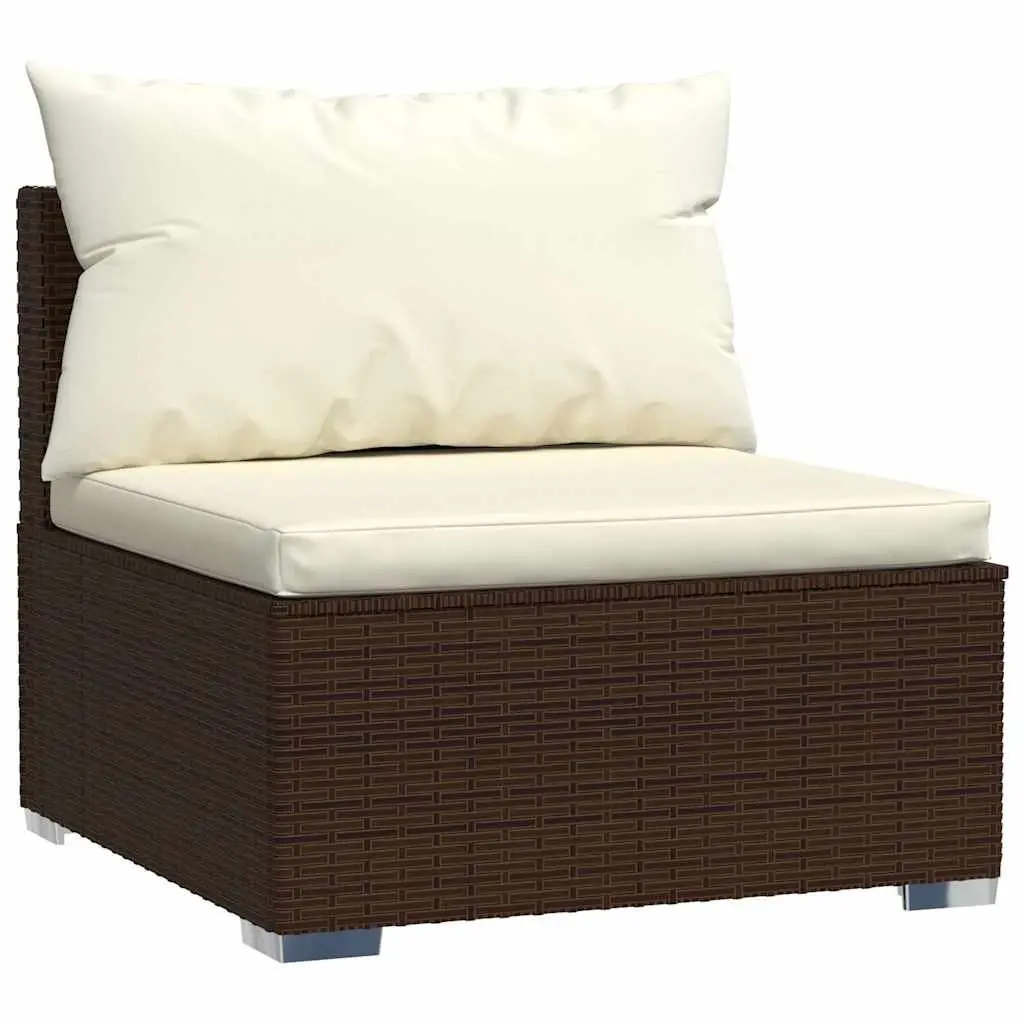 Poly Rattan Garden Lounge Set 8 Piece Outdoor Patio Furniture with Cushions