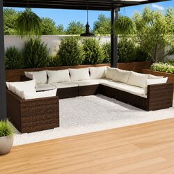 9 Piece Modular Garden Lounge Set: Specifications & Features