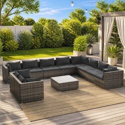 Specifications of the 11-Piece Grey Lounge Set for Outdoors