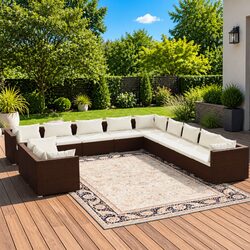 11-Piece Garden Lounge Set: Dimensions and Specs