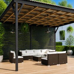 Specifications for 9 Piece Poly Rattan Lounge Set