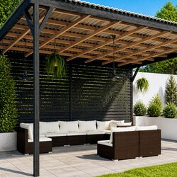 Poly Rattan 9-Piece Lounge Set: Specs and Features