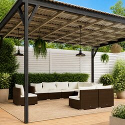 Specifications of the 9 Piece Poly Rattan Lounge Set