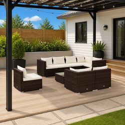 9 Piece Modular Patio Lounge Set - Sturdy and Stylish