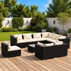 10-Piece Poly Rattan Patio Lounge Set Specifications
