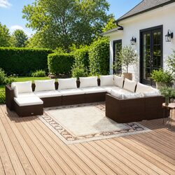 Specifications of 10 Piece Brown Outdoor Lounge Set