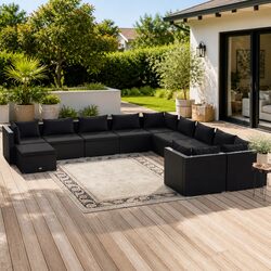 Specifications of 11 Piece Garden Lounge Set with Cushions