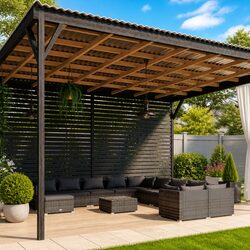 Garden Lounge Set 12 Piece Poly Rattan Outdoor Furniture Grey Cushions