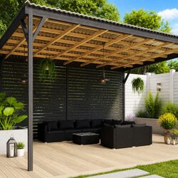 Specifications of 9-Piece Black Rattan Garden Lounge Set