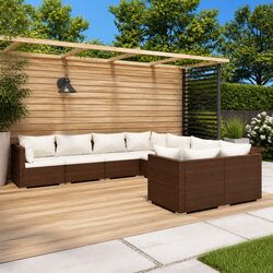 8 Piece Modular Garden Lounge Set with Cushions