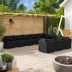 Specifications of 10-Piece Poly Rattan Lounge Set
