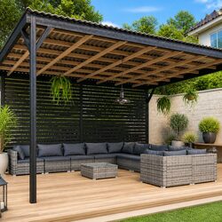 Detailed Specs of 11 Piece Grey Outdoor Lounge Set