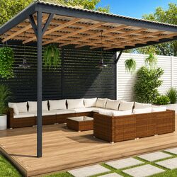 Specifications of 12-Piece Outdoor Lounge Set in Brown