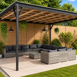 Specifications of the 12-Piece Poly Rattan Lounge Set