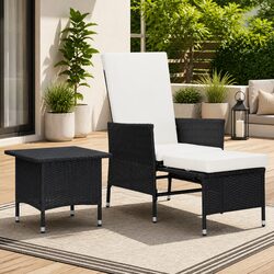 2-Piece Garden Lounge Set with Steel Frame and Cushions