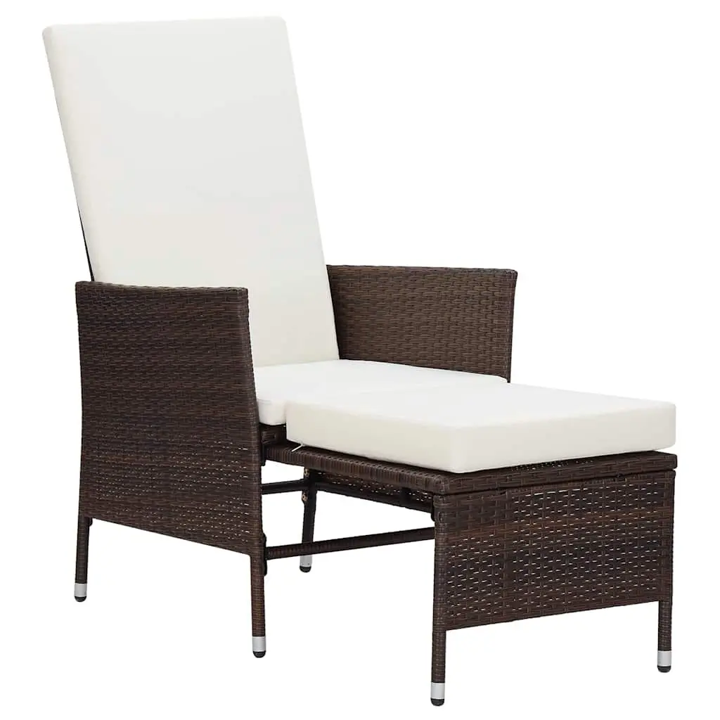 Garden Lounge Set Outdoor Furniture 2 Piece Poly Rattan Armchair Tea Table