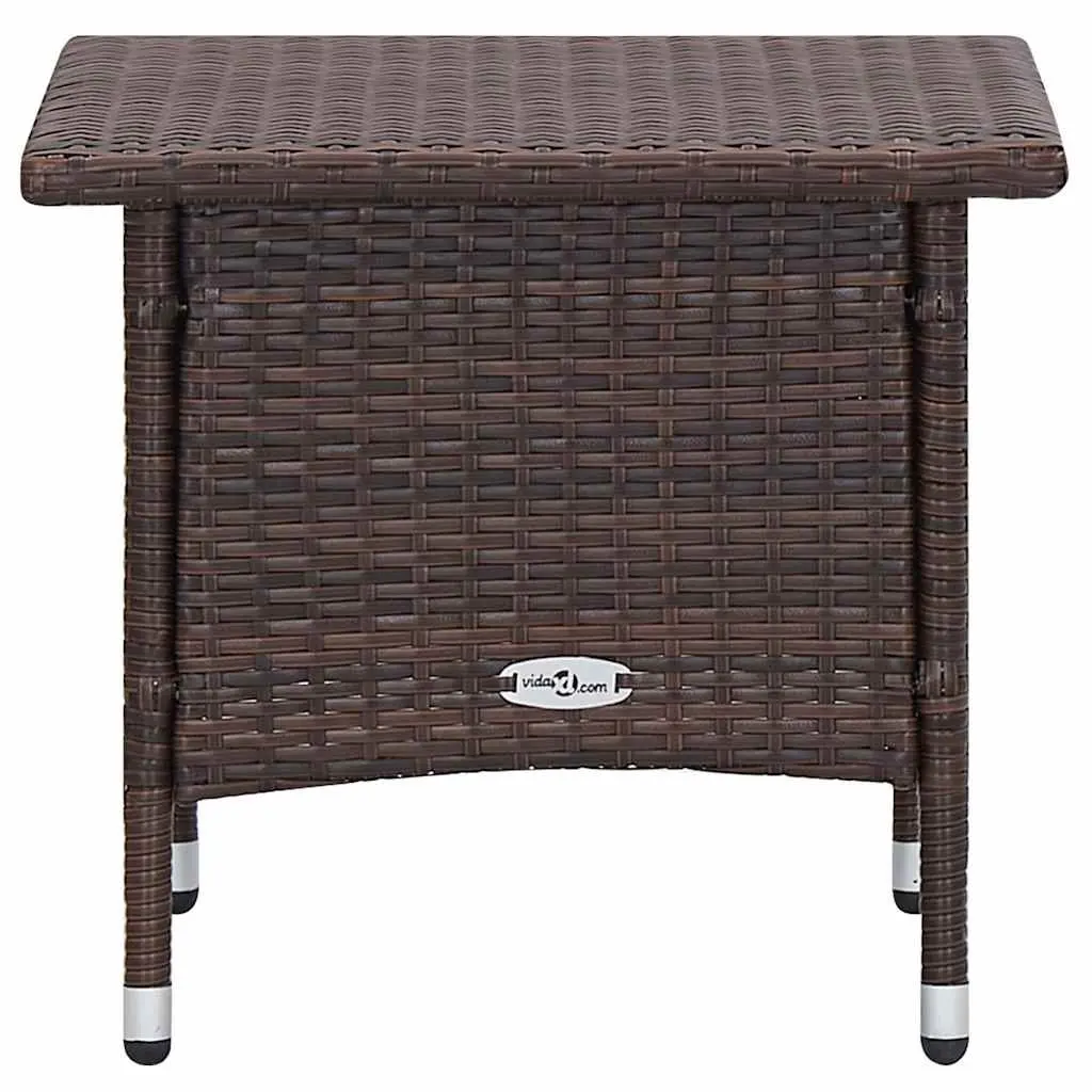 Garden Lounge Set Outdoor Furniture 2 Piece Poly Rattan Armchair Tea Table