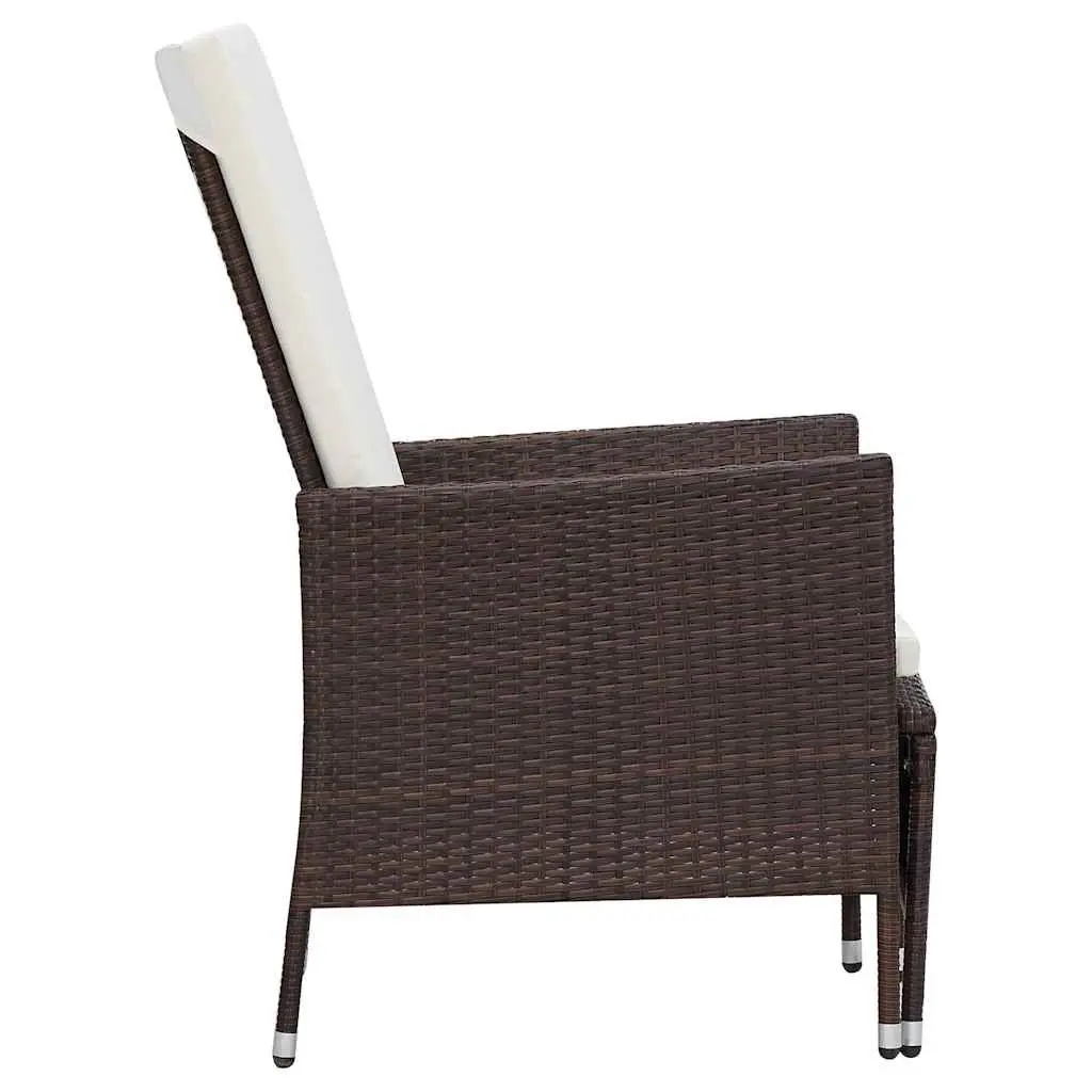 Garden Lounge Set Outdoor Furniture 2 Piece Poly Rattan Armchair Tea Table