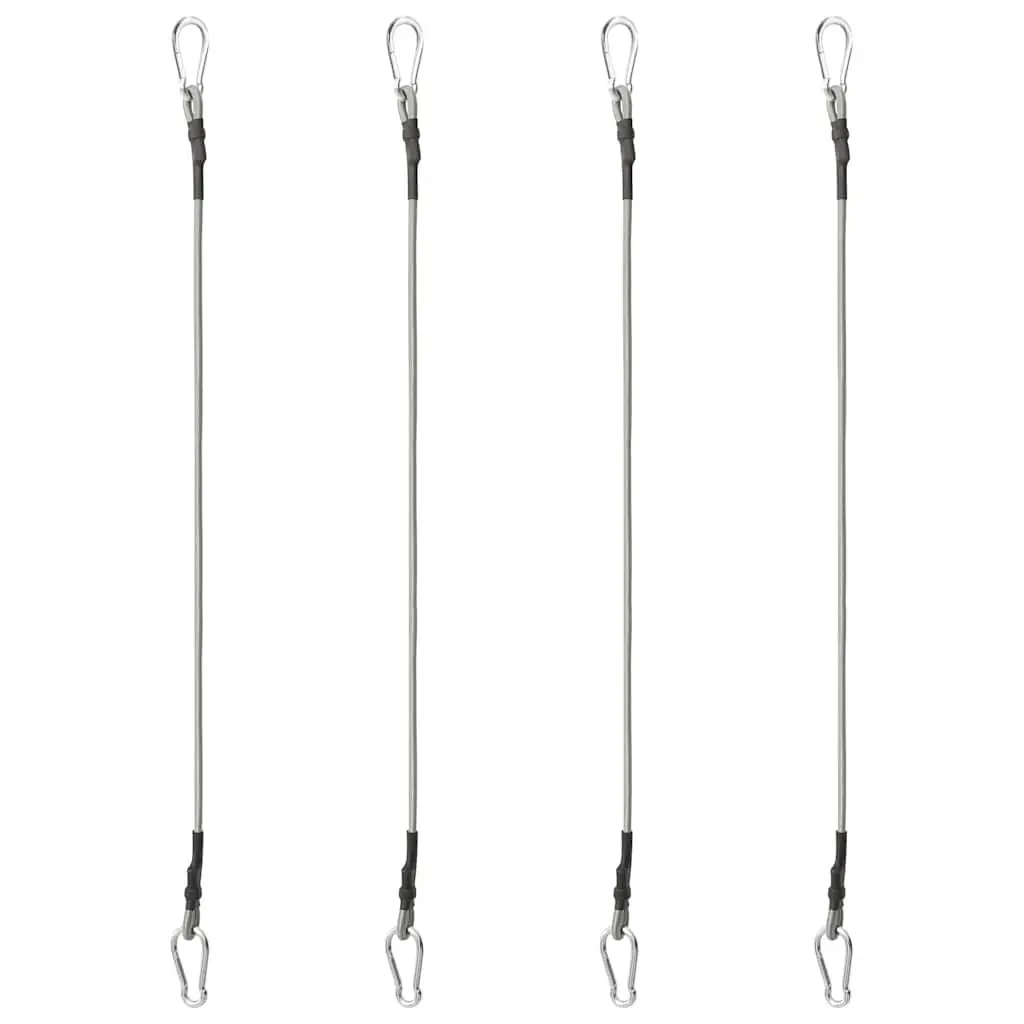 Ropes with Carabiner 4 Pcs Set Awning Tarpaulin Tensioning Outdoor Accessory