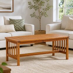 Coffee Table Dimensions: 102x50x43cm in Solid Acacia Wood