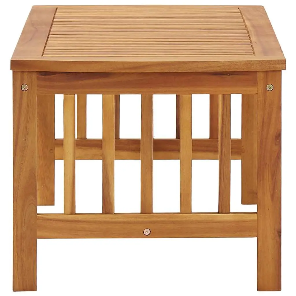 Coffee Table 102x50x43cm Solid Acacia Wood Slatted Top Living Room Furniture