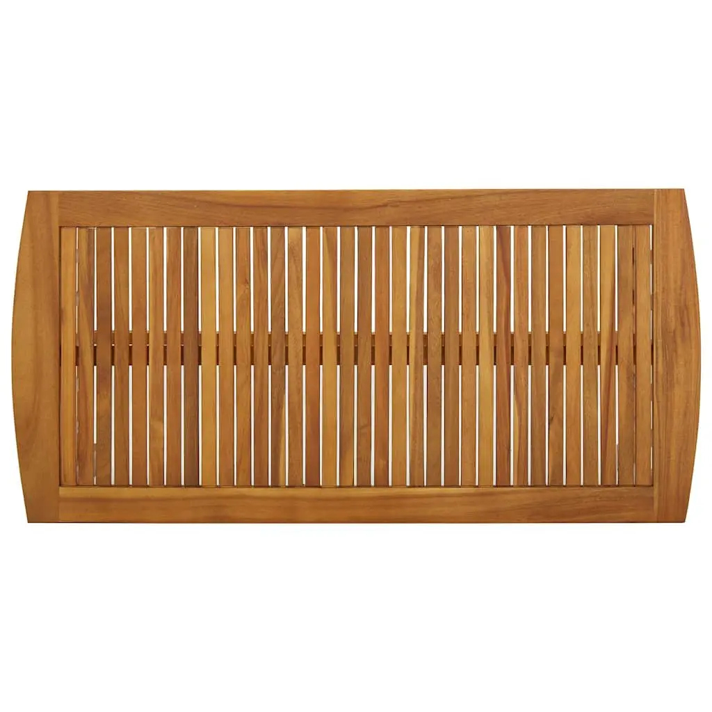 Coffee Table 102x50x43cm Solid Acacia Wood Slatted Top Living Room Furniture