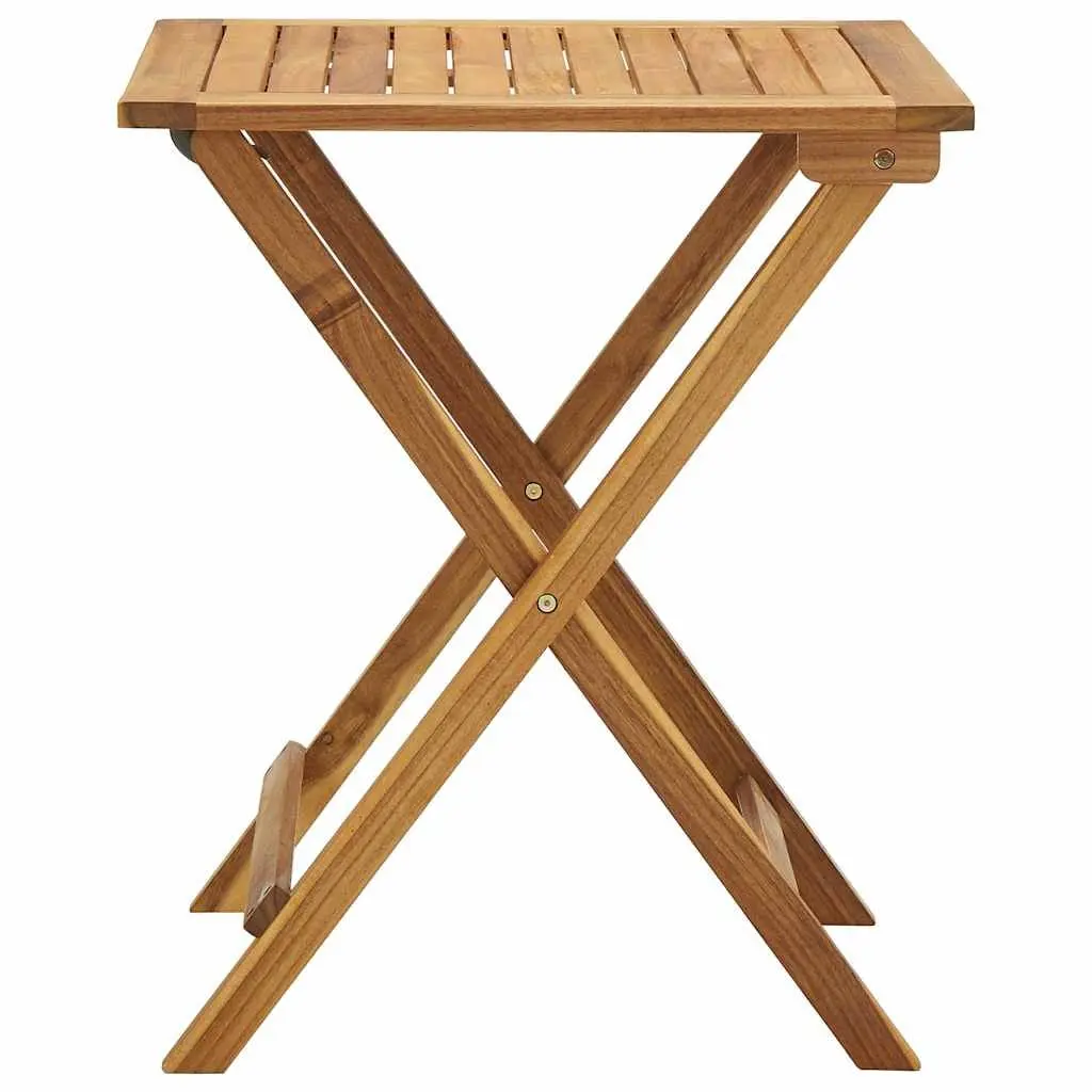 Folding Bistro Set for Garden Patio 3 Piece with Cushions Grey