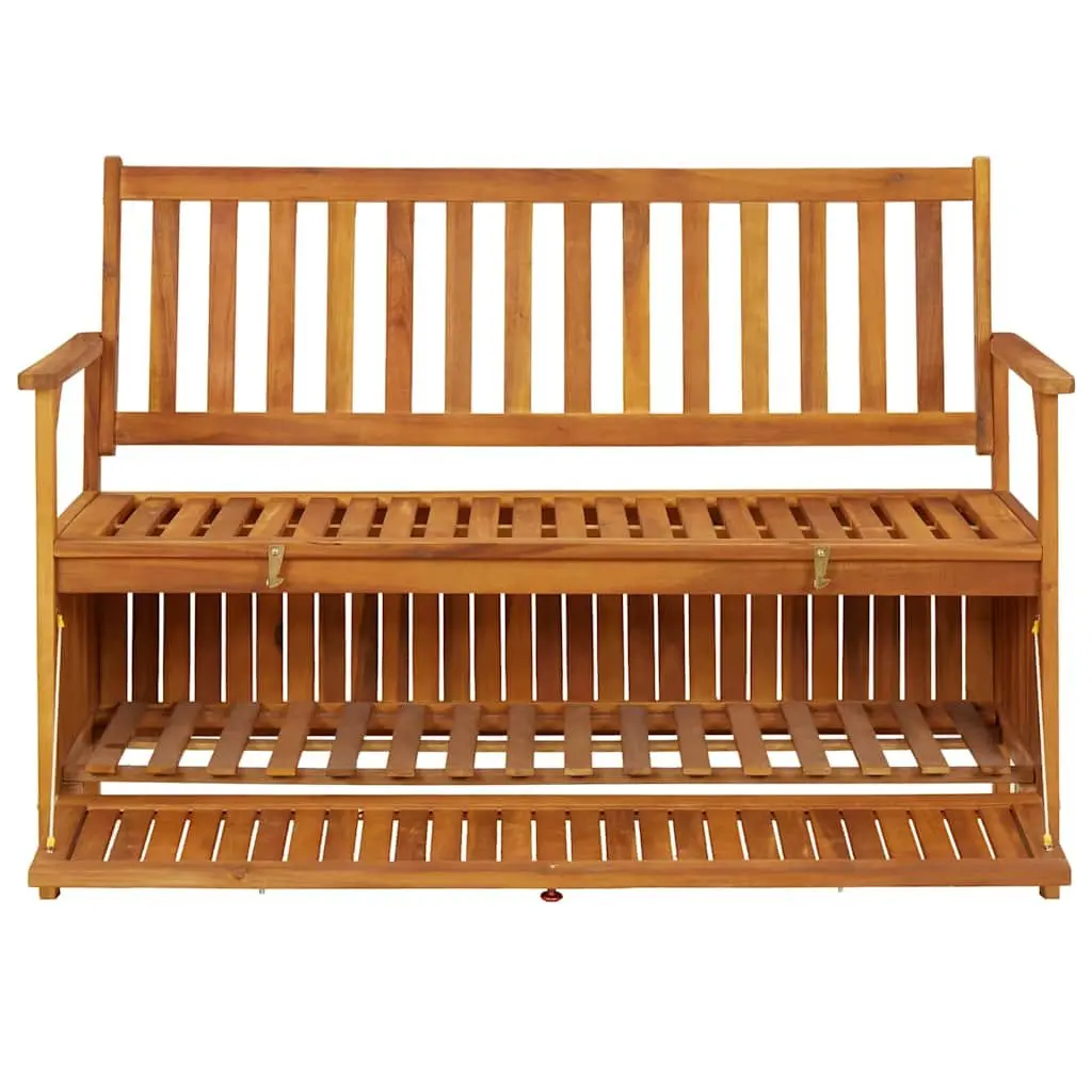 120cm Outdoor Storage Bench with Armrests