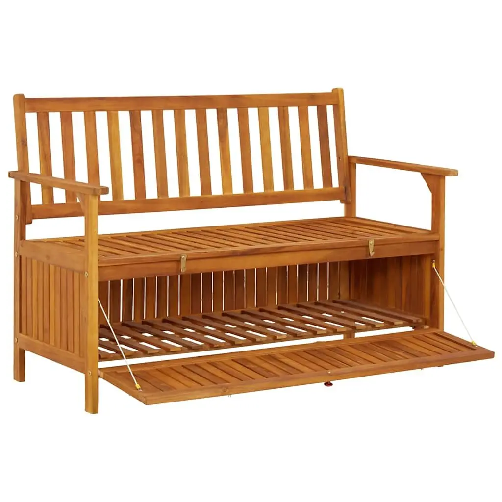 120cm Outdoor Storage Bench with Armrests