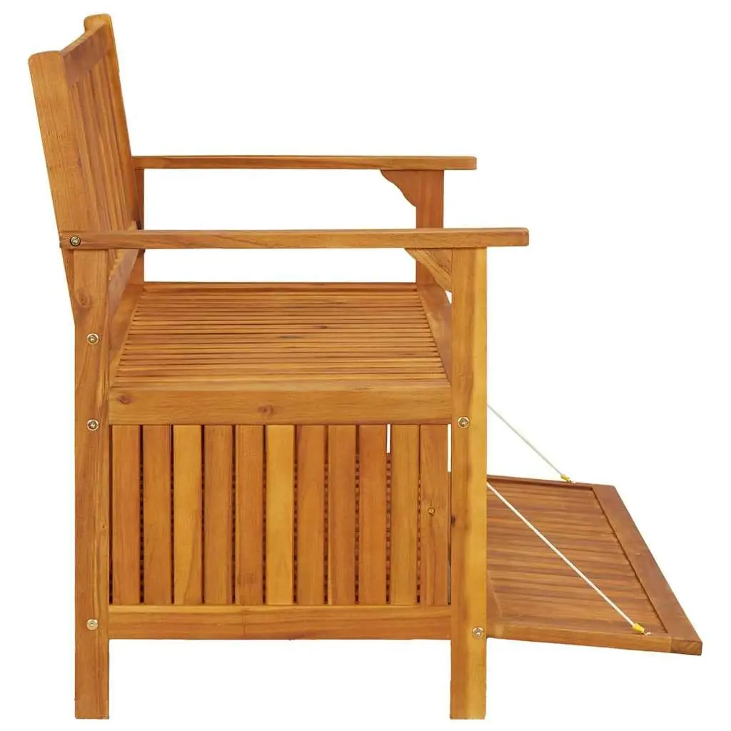 120cm Outdoor Storage Bench with Armrests