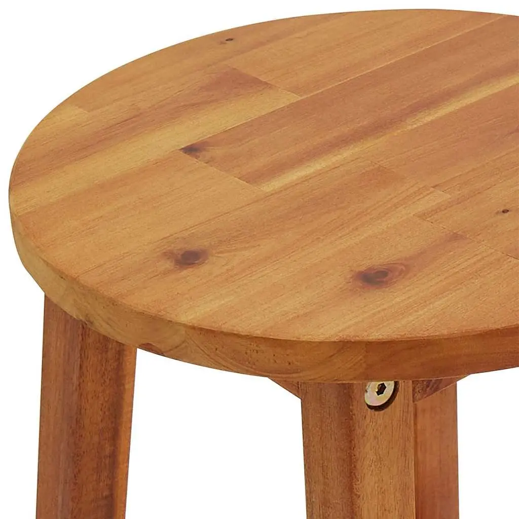 Bar Stools Outdoor Garden 4 Piece Solid Acacia Wood Brown