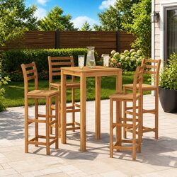 Specifications of Solid Acacia Wood Bar Stools Set of 4