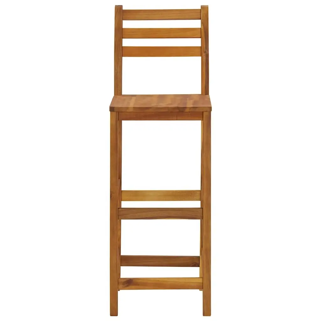 Solid Acacia Wood Bar Stools Set of 4