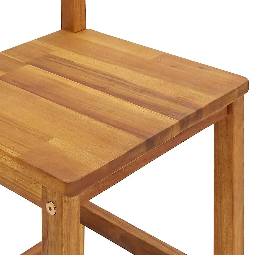 Solid Acacia Wood Bar Stools Set of 4
