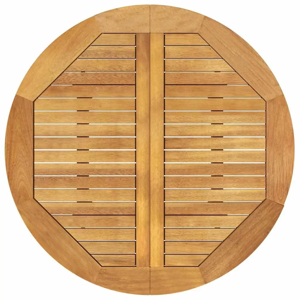 85cm Round Solid Wood Acacia Garden Table