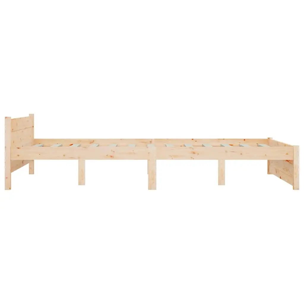 Wooden Bed Frame with Storage Drawers for Bedroom 135x190cm Brown