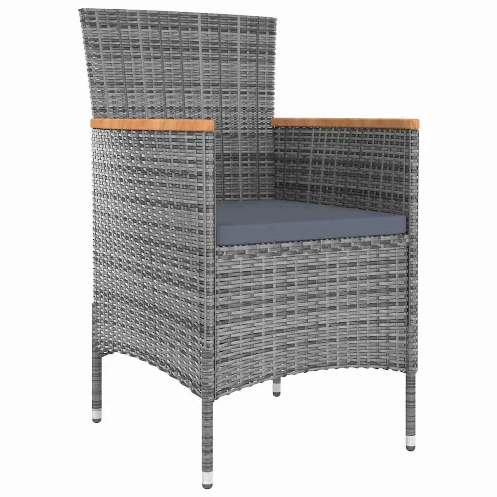 Garden Dining Set 11 Pieces with Acacia Wood Grey