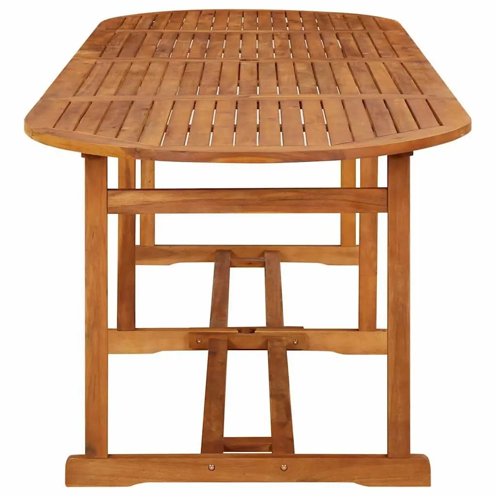 13-Piece Grey Acacia Wood Dining Set