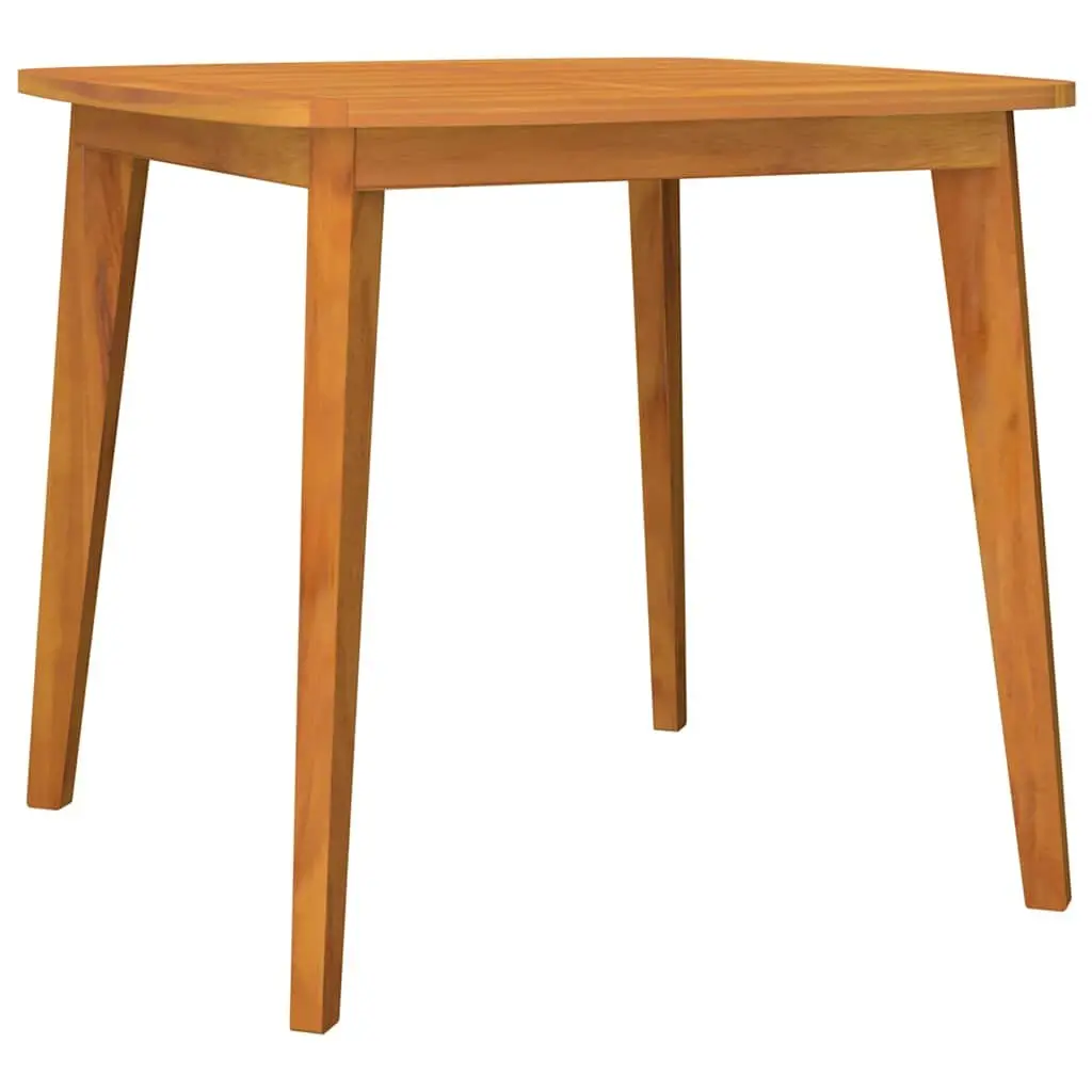 Garden Table 85x85x75cm Outdoor Dining Brown Solid Wood Acacia Slatted Top