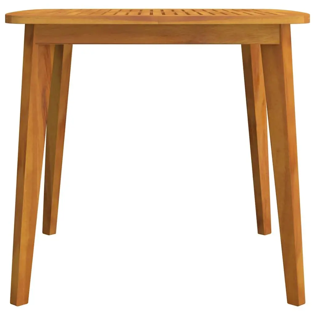 Garden Table 85x85x75cm Outdoor Dining Brown Solid Wood Acacia Slatted Top