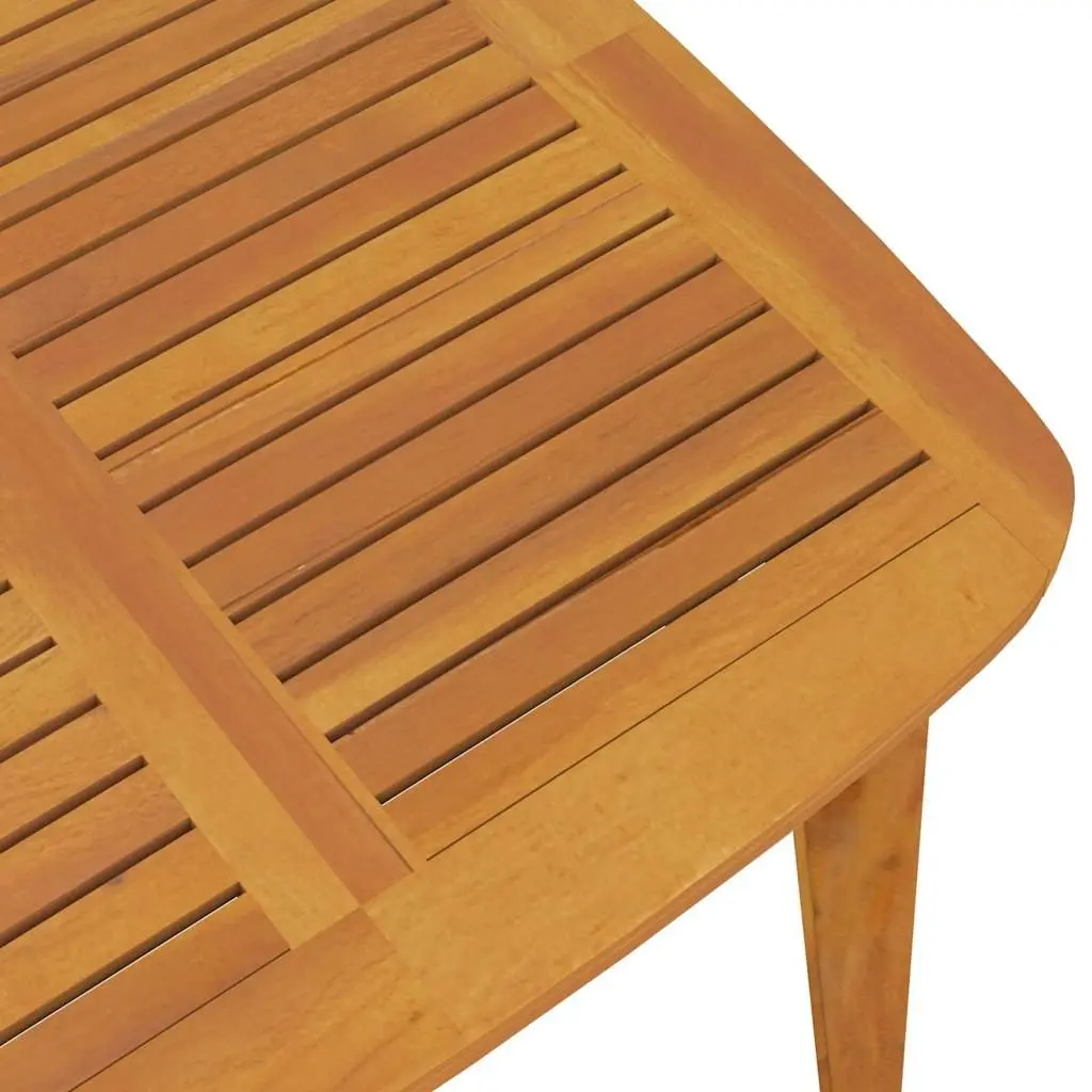 Solid Wood Garden Table 110x110x75 cm Outdoor Furniture Dining Acacia Brown