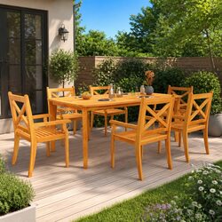 200x100cm Acacia Wood Outdoor Table Specifications