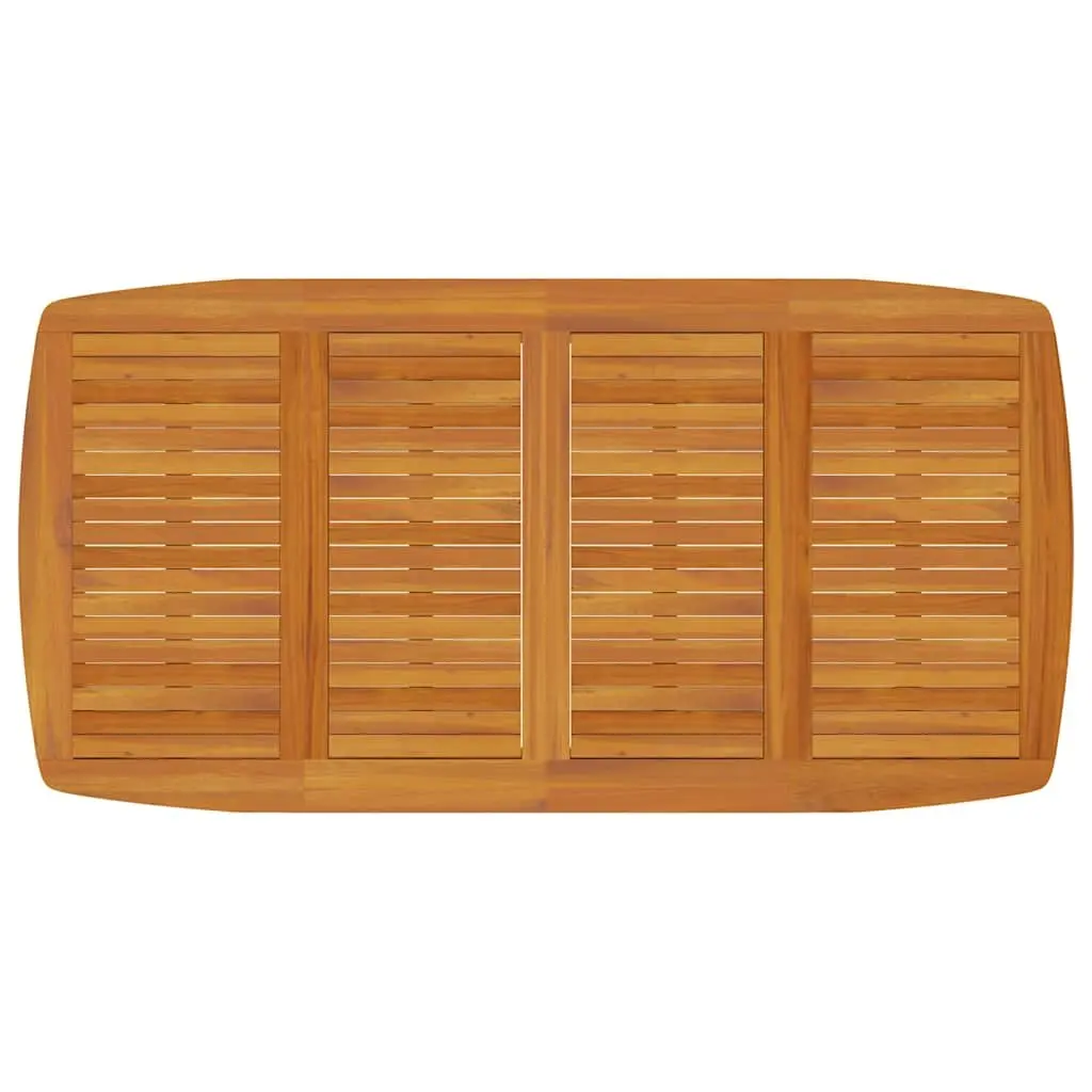 Acacia Wood Garden Table for Outdoor Dining 200cm x 100cm Brown