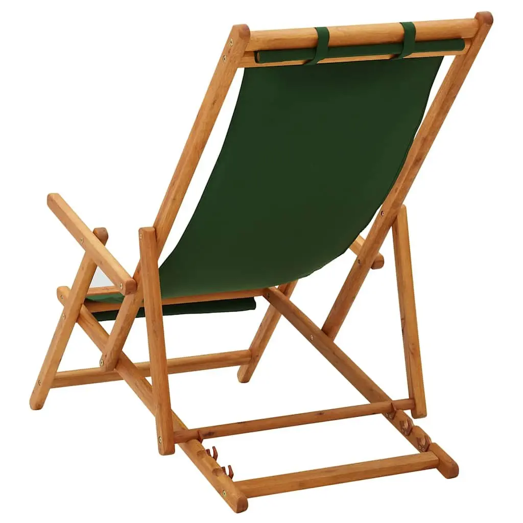 Folding Beach Chair Outdoor Garden Patio Lounge Reclining Seat Green